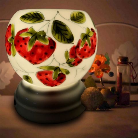  Đèn xông tinh dầu gốm Bát Tràng - Dâu Tây 