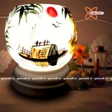  Đèn xông tinh dầu gốm Bát Tràng - Phong Cảnh Thuyền 