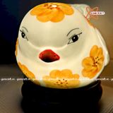  Đèn xông tinh dầu gốm Bát Tràng - Hình Chim Câu (Vàng) 