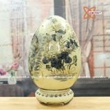  Trứng tài lộc gốm Chu Đậu vẽ vàng 40cm 