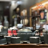  Ấm Chén Bát Tràng dòng gốm Tử Sa bọc Đồng 500ml | Quà Tặng Doanh Nghiệp bộ ấm chén uống trà 