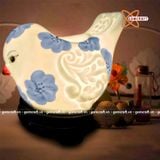  Đèn xông tinh dầu gốm Bát Tràng - Hình Chim Câu (Xanh) 