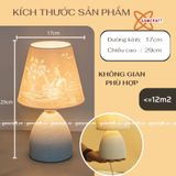  Đèn ngủ để bàn gốm 3d cao 29cm 