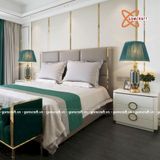  Đèn bàn gốm sứ cao cấp xanh cao 65cm 