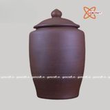  Quà tặng Bố Chum sành chữ Tài Lộc không tráng men màu nâu tây dung tích 30 lít 