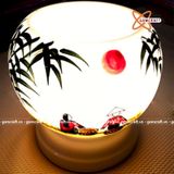  Đèn xông tinh dầu gốm Bát Tràng - Phong Cảnh Tre 