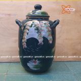  Quà tặng cao cấp Hũ gạo tài lộc họa tiết Phong Cảnh dung tích 10 lít 