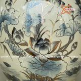  Trứng tài lộc cá chép hoa sen gốm Chu Đậu 38cm 