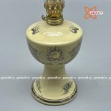  Đèn dầu gốm Chu Đậu vẽ vàng kim 20cm 