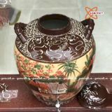  Quà tặng cao cấp Hũ gạo tài lộc vẽ Cảnh Đồng Quê dung tích 10 lít 