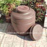  Quà tặng Bố Chum sành Bát Tràng dung tích 30 lít loại 2 nắp 