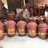  Quà tặng cao cấp Hũ đựng gạo chữ Tài Lộc không tráng men dáng đứng dung tích 25 lít 