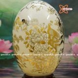  Trứng phú quý sinh tài nở lộc vẽ vàng 24k 48cm 
