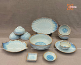  Quà Tặng Doanh Nghiệp bát sứ | Bát Sứ Bát Tràng Bộ Đồ Ăn men xanh ngọc 20 vật phẩm 