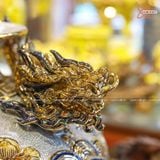  Quà Tặng Khai Trương Bình hút lộc Phúc Lộc Thọ vẽ vàng nền rạn đắp nổi kênh rồng cao 40cm 