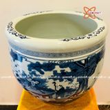  Thống Tàu men tràm vẽ tay 40cm 