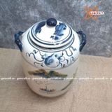  Quà tặng cao cấp Hũ đựng gạo tráng men chữ Tài Lộc dung tích 30 lít 