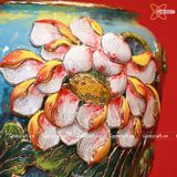  Bình Hoa vuốt tay men xanh lục bảo họa tiết Liên Hoa Cát Tường vẽ vàng cao 36cm | Quà Tặng bình hoa Bát Tràng 
