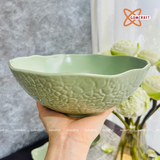  Quà Tặng Doanh Nghiệp bát sứ | Bát Sứ Bát Tràng Bộ Đồ Ăn men xanh chuối 14 sản phẩm 