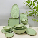  Quà Tặng Doanh Nghiệp bát sứ | Bát Sứ Bát Tràng Bộ Đồ Ăn men xanh chuối 14 sản phẩm 