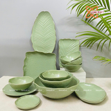  Quà Tặng Doanh Nghiệp bát sứ | Bát Sứ Bát Tràng Bộ Đồ Ăn men xanh chuối 14 sản phẩm 
