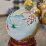  Bình Hút Lộc men màu Công Danh Phú Quý vẽ vàng cao 35cm | Quà Tặng Khai Trương bình hút lộc Bát Tràng 