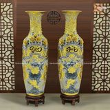  Quà Tặng Bố | Lục Bình Bát Tràng cao cấp dát vàng Phúc Đức Sen Cá men rạn đắp nổi kênh bong cao 1m4 