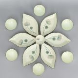  Quà Tặng Doanh Nghiệp bát sứ | Bát Sứ Bát Tràng Hoa Mặt Trời vẽ hoa Bồ Công Anh hàng kỹ bộ 13 chi tiết 