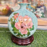  Bình Hút Lộc họa tiết Thuận Buồm Xuôi Gió men màu vẽ vàng cao 30cm | Quà Tặng Khai Trương bình hút lộc Bát Tràng 