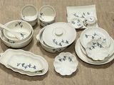  Quà Tặng Doanh Nghiệp bát sứ | Bát Sứ Bát Tràng bộ bát ăn decor gia đình họa tiết Chuồn Chuồn 21 chi tiết 
