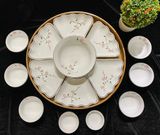  Bát Sứ Bát Tràng Hoa Mặt Trời vẽ Hoa Đào Hồng hàng kỹ size 45 | Quà Tặng Doanh Nghiệp bát sứ 