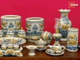  Bộ đồ thờ Bát Tràng men rạn đắp nổi rồng ban thờ 1m75 