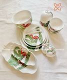  Quà Tặng Doanh Nghiệp bát sứ | Bát Sứ Bát Tràng bộ bát ăn decor gia đình họa tiết Hồng Hạc 16 chi tiết 