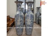  Lục Bình Bát Tràng men rạn vẽ kỹ Cá Chép Hóa Rồng 1m6 | Quà Tặng Bố lục bình Bát Tràng 