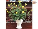  Bình Hoa dáng Bàn Tay Phật men trắng cao 35cm | Quà Tặng bình hoa Bát Tràng 