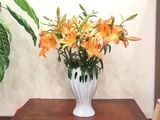  Bình Hoa dáng Bàn Tay Phật men trắng cao 35cm | Quà Tặng bình hoa Bát Tràng 