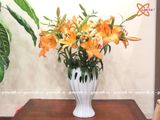  Bình Hoa dáng Bàn Tay Phật men trắng cao 35cm | Quà Tặng bình hoa Bát Tràng 