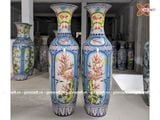 Lục Bình Bát Tràng men màu Tứ quý 1m6 | Quà Tặng Bố lục bình Bát Tràng 