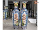  Lục Bình Bát Tràng men màu Tứ quý 1m6 bụng 48cm | Quà Tặng Bố lục bình Bát Tràng 