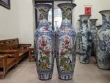  Lục Bình Bát Tràng men màu Tứ quý vẽ kỹ 1m6 - bụng 48cm | Quà Tặng Bố lục bình Bát Tràng 