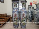  Lục Bình Bát Tràng men màu Tứ quý vẽ kỹ 1m6 - bụng 48cm | Quà Tặng Bố lục bình Bát Tràng 
