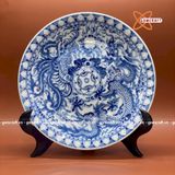  Mâm Bồng Vẽ Kỹ Men Lam 