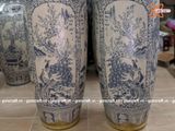  Lục Bình Bát Tràng men rạn vẽ kỹ Tứ Quý 1m6 bọc đồng | Quà Tặng Bố lục bình Bát Tràng 