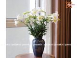 Bình Hoa men hỏa biến xanh đen kính dáng vò cao cao 32cm | Quà Tặng bình hoa Bát Tràng 
