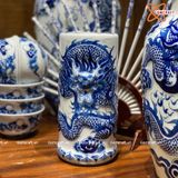  Bộ đồ thờ Bát Tràng cao cấp dâng gia tiên men sứ trắng đắp nổi 28 vật phẩm 