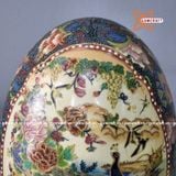  Trứng sứ Satsuma cặp vẽ vàng cao 18-26cm 