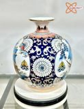  Bình Hút Lộc men màu Thuận Buồm Xuôi Gió nhị cảnh vẽ vàng cao 30cm | Quà Tặng Khai Trương bình hút lộc Bát Tràng 