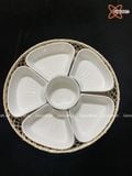  Bát Sứ Bát Tràng Hoa Mặt Trời 5 cánh trắng | Quà Tặng Doanh Nghiệp bát sứ 
