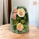  Bình Hoa men Màu dáng Chum vẽ Hoa nhiều kiểu dáng cao 19cm | Quà Tặng bình hoa Bát Tràng 