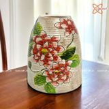  Bình Hoa men Màu dáng Chum vẽ Hoa nhiều kiểu dáng cao 19cm | Quà Tặng bình hoa Bát Tràng 